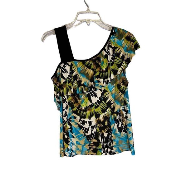 New Jennie & Marlis One Shoulder Top, size PL, feminine, multicolor, asymmetric - Picture 7 of 7